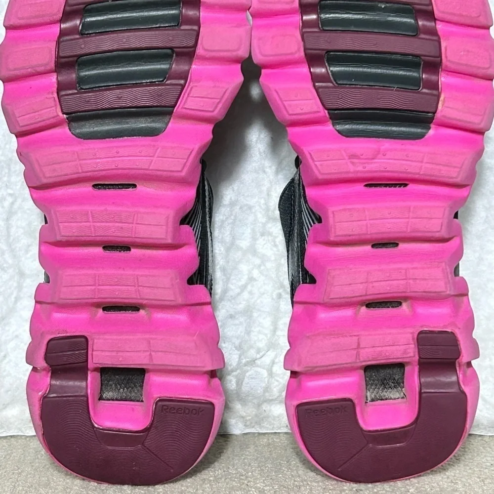 Reebok Womens Black/Pink ZigLite Electrify Running Athletic Sneakers Shoes SZ 9